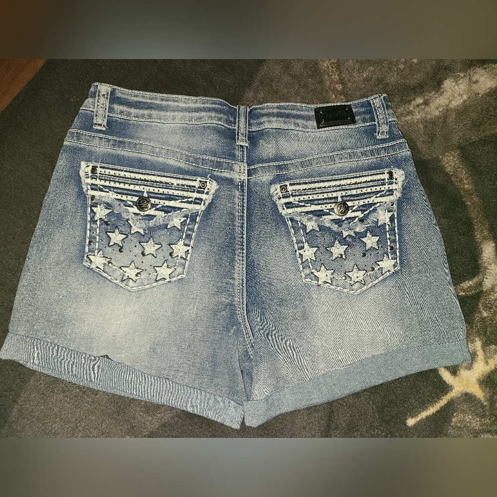 Wired Heart Stars and Stripes Jean shorts